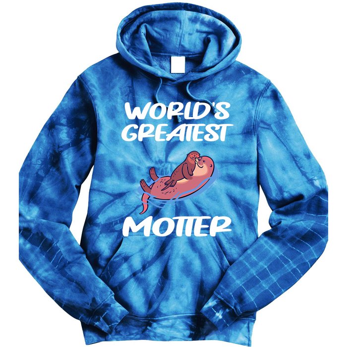 Worlds Greatest Motter Mothers Day Animal Pun Mom Mama Momma Gift Tie Dye Hoodie