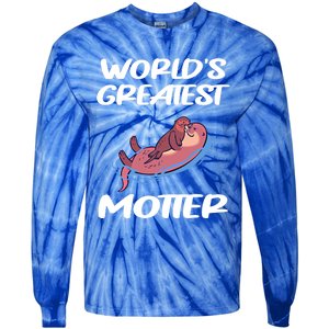 Worlds Greatest Motter Mothers Day Animal Pun Mom Mama Momma Gift Tie-Dye Long Sleeve Shirt