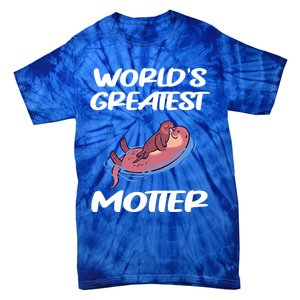 Worlds Greatest Motter Mothers Day Animal Pun Mom Mama Momma Gift Tie-Dye T-Shirt