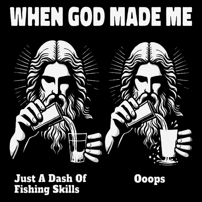 When God Made Me Just Dash Of Skills Ooops Funny Fishing Backpack