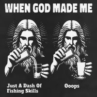 When God Made Me Just Dash Of Skills Ooops Funny Fishing Adult Drive Performance Visor