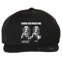 When God Made Me Just Dash Of Skills Ooops Funny Fishing Wool Snapback Cap