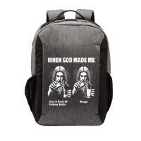 When God Made Me Just Dash Of Skills Ooops Funny Fishing Vector Backpack