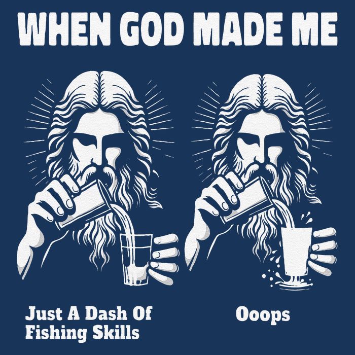 When God Made Me Just Dash Of Skills Ooops Funny Fishing 16 in Basic Backpack
