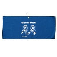 When God Made Me Just Dash Of Skills Ooops Funny Fishing Large Microfiber Waffle Golf Towel