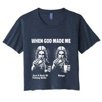 When God Made Me Just Dash Of Skills Ooops Funny Fishing Crop Top