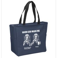 When God Made Me Just Dash Of Skills Ooops Funny Fishing Zip Tote Bag