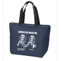 When God Made Me Just Dash Of Skills Ooops Funny Fishing Zip Tote Bag