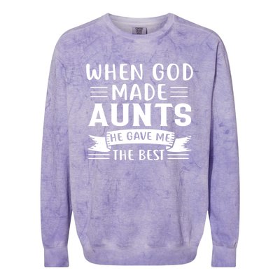 When God Made Aunts Aunt Niece Gift Colorblast Crewneck Sweatshirt