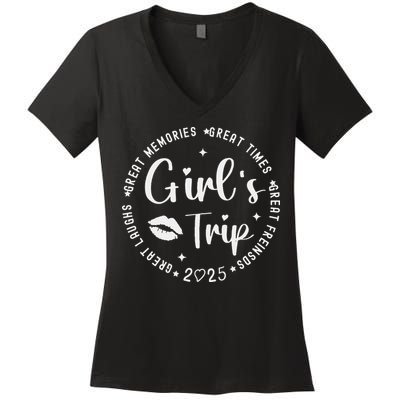 Weekend Great Memories Women Trip 2025 Women's V-Neck T-Shirt