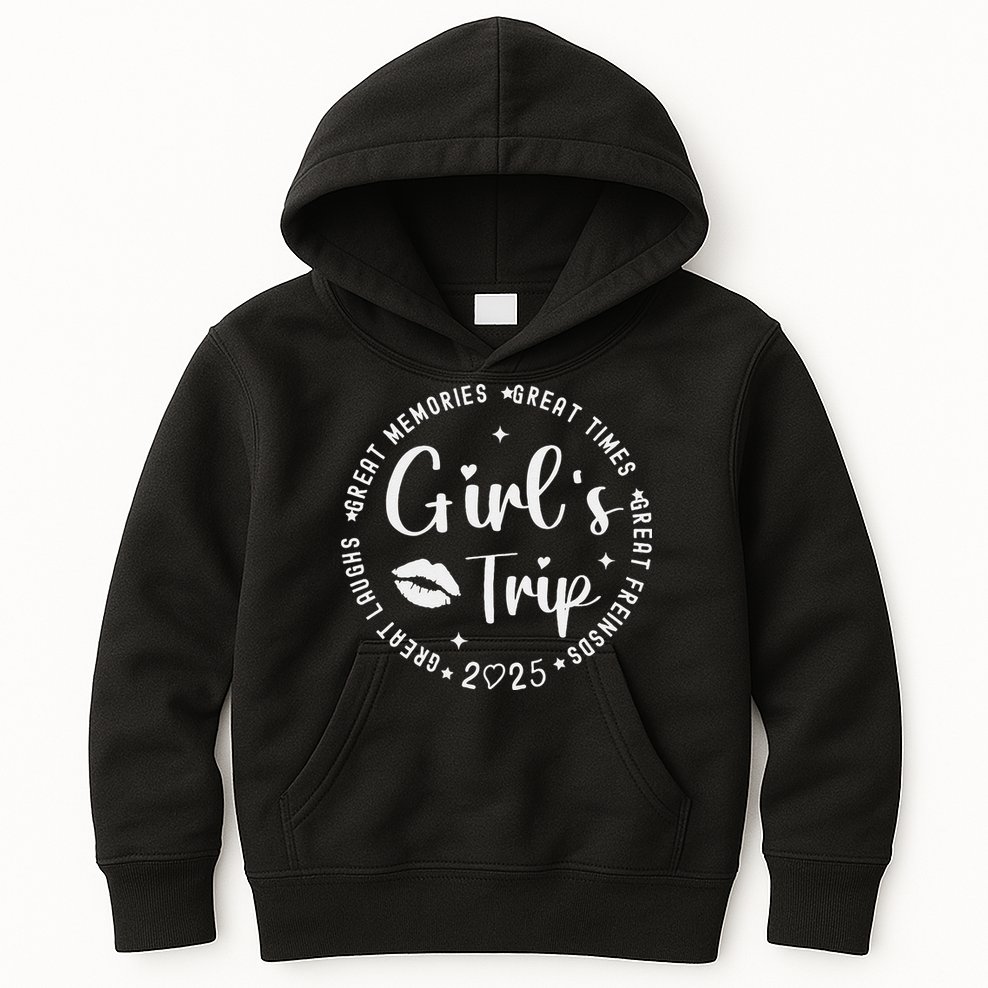 Weekend Great Memories Women Trip 2025 Kids Hoodie