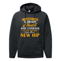 Wizard Gave Me A New Hip Hip Replacement Surgery Recovery Performance Fleece Hoodie