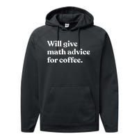 Will Give Math Advice For Coffee Funny Math Teacher Performance Fleece Hoodie