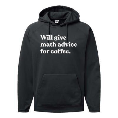 Will Give Math Advice For Coffee Funny Math Teacher Performance Fleece Hoodie