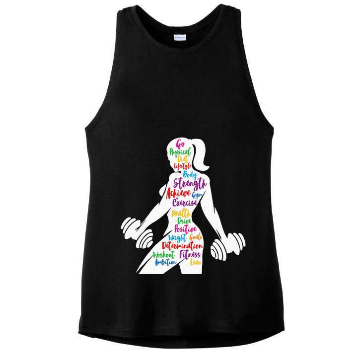 Women Gym Motivation Workout Motivational Fitness Lover Gift Ladies PosiCharge Tri-Blend Wicking Tank