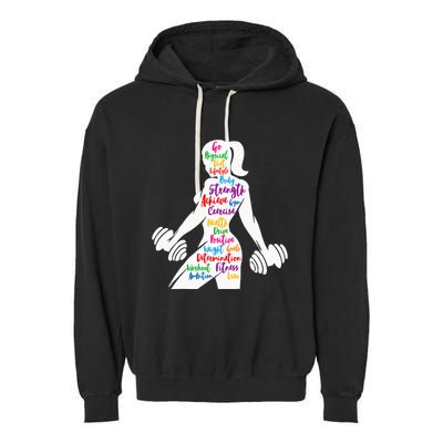 Women Gym Motivation Workout Motivational Fitness Lover Gift Garment-Dyed Fleece Hoodie