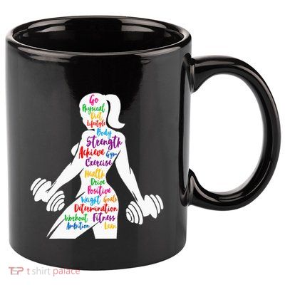 Women Gym Motivation Workout Motivational Fitness Lover Gift 11oz C Handle Ceramic Mug