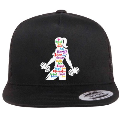 Women Gym Motivation Workout Motivational Fitness Lover Gift Flatbill Hat
