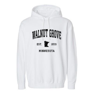 Walnut Grove Minnesota Mn Vintage Athletic Garment-Dyed Fleece Hoodie