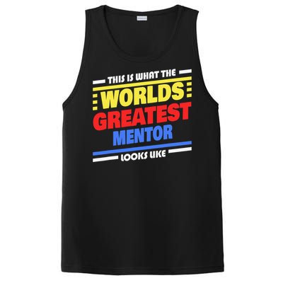 World's Greatest Mentor Saying Funny Mentor PosiCharge Competitor Tank