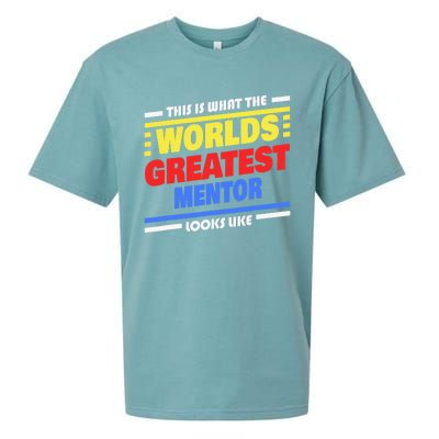 World's Greatest Mentor Saying Funny Mentor Sueded Cloud Jersey T-Shirt