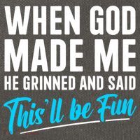 When God Made Me He Grinned and Said This Will Be Fun Cotton Canvas Backpack