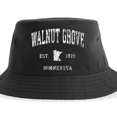 Walnut Grove Minnesota MN Vintage Athletic Sports Design Sustainable Bucket Hat