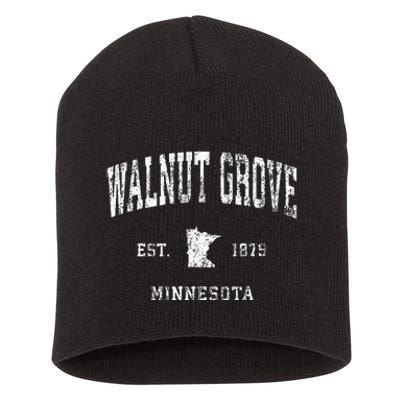 Walnut Grove Minnesota MN Vintage Athletic Sports Design Short Acrylic Beanie