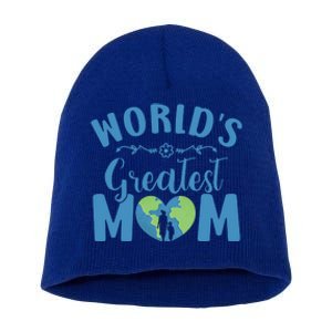 World's Greatest Mom Mamma Mommy Mammy Mum Mummy Mama Gift Short Acrylic Beanie