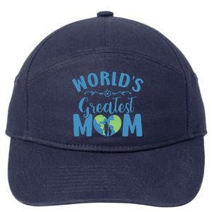 World's Greatest Mom Mamma Mommy Mammy Mum Mummy Mama Gift 7-Panel Snapback Hat