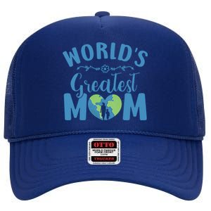 World's Greatest Mom Mamma Mommy Mammy Mum Mummy Mama Gift High Crown Mesh Back Trucker Hat