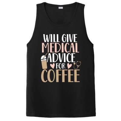 Will Give Medical Advice For Coffee Nurse Caffeine Funny Gift PosiCharge Competitor Tank