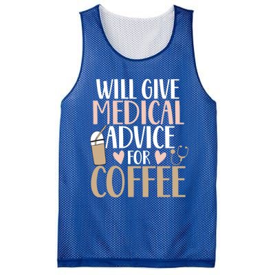 Will Give Medical Advice For Coffee Nurse Caffeine Funny Gift Mesh Reversible Basketball Jersey Tank