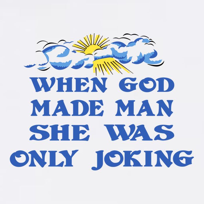 When God Made Man She Was Only Joking Mesh Reversible Basketball Jersey Tank