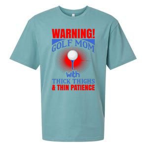 Warning Golf Mom With Thick Thighs And Thin Patience Sueded Cloud Jersey T-Shirt