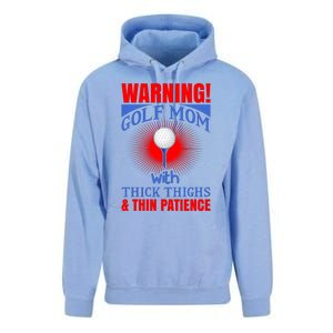 Warning Golf Mom With Thick Thighs And Thin Patience Unisex Surf Hoodie