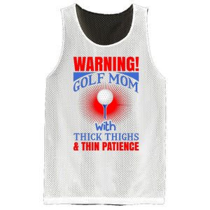 Warning Golf Mom With Thick Thighs And Thin Patience Mesh Reversible Basketball Jersey Tank