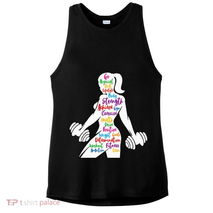 Women Gym Motivation Workout Motivational Fitness Lover Gift Ladies PosiCharge Tri-Blend Wicking Tank