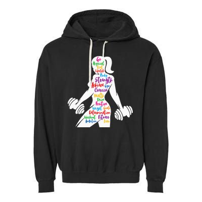 Women Gym Motivation Workout Motivational Fitness Lover Gift Garment-Dyed Fleece Hoodie