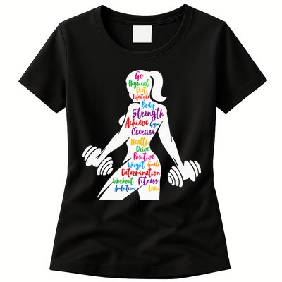 Women Gym Motivation Workout Motivational Fitness Lover Gift Womens T-Shirt