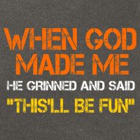 When God Made Me He Grinned Funny Meme Cotton Canvas Backpack