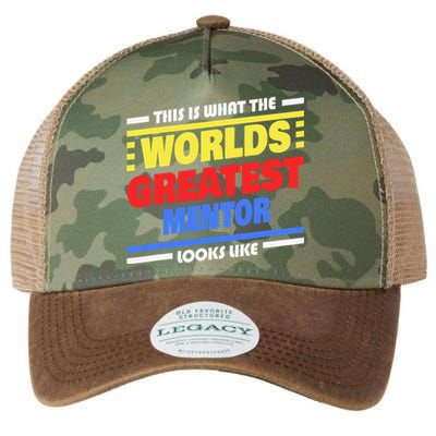 World's Greatest Mentor Saying Funny Mentor Legacy Tie Dye Trucker Hat