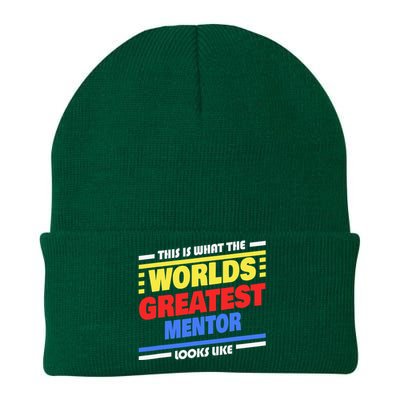 World's Greatest Mentor Saying Funny Mentor Knit Cap Winter Beanie