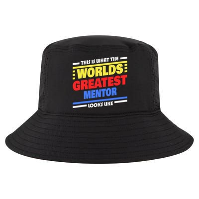 World's Greatest Mentor Saying Funny Mentor Cool Comfort Performance Bucket Hat