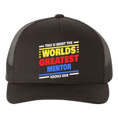 World's Greatest Mentor Saying Funny Mentor Yupoong Adult 5-Panel Trucker Hat