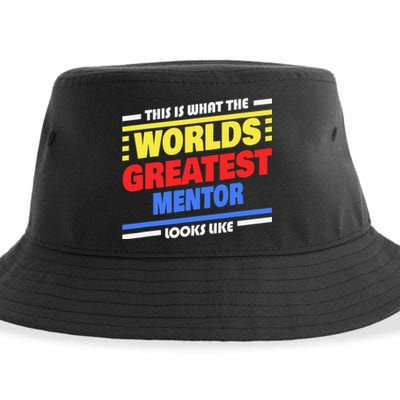 World's Greatest Mentor Saying Funny Mentor Sustainable Bucket Hat