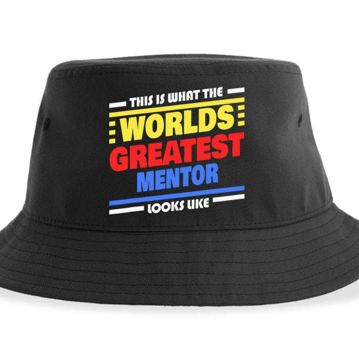 World's Greatest Mentor Saying Funny Mentor Sustainable Bucket Hat