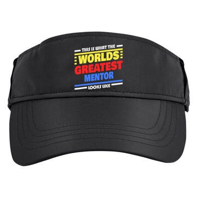 World's Greatest Mentor Saying Funny Mentor Adult Drive Performance Visor