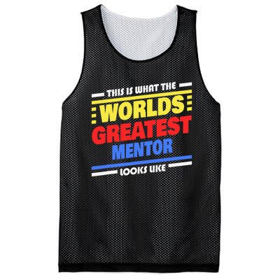 World's Greatest Mentor Saying Funny Mentor Mesh Reversible Basketball Jersey Tank