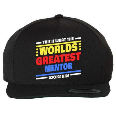 World's Greatest Mentor Saying Funny Mentor Wool Snapback Cap